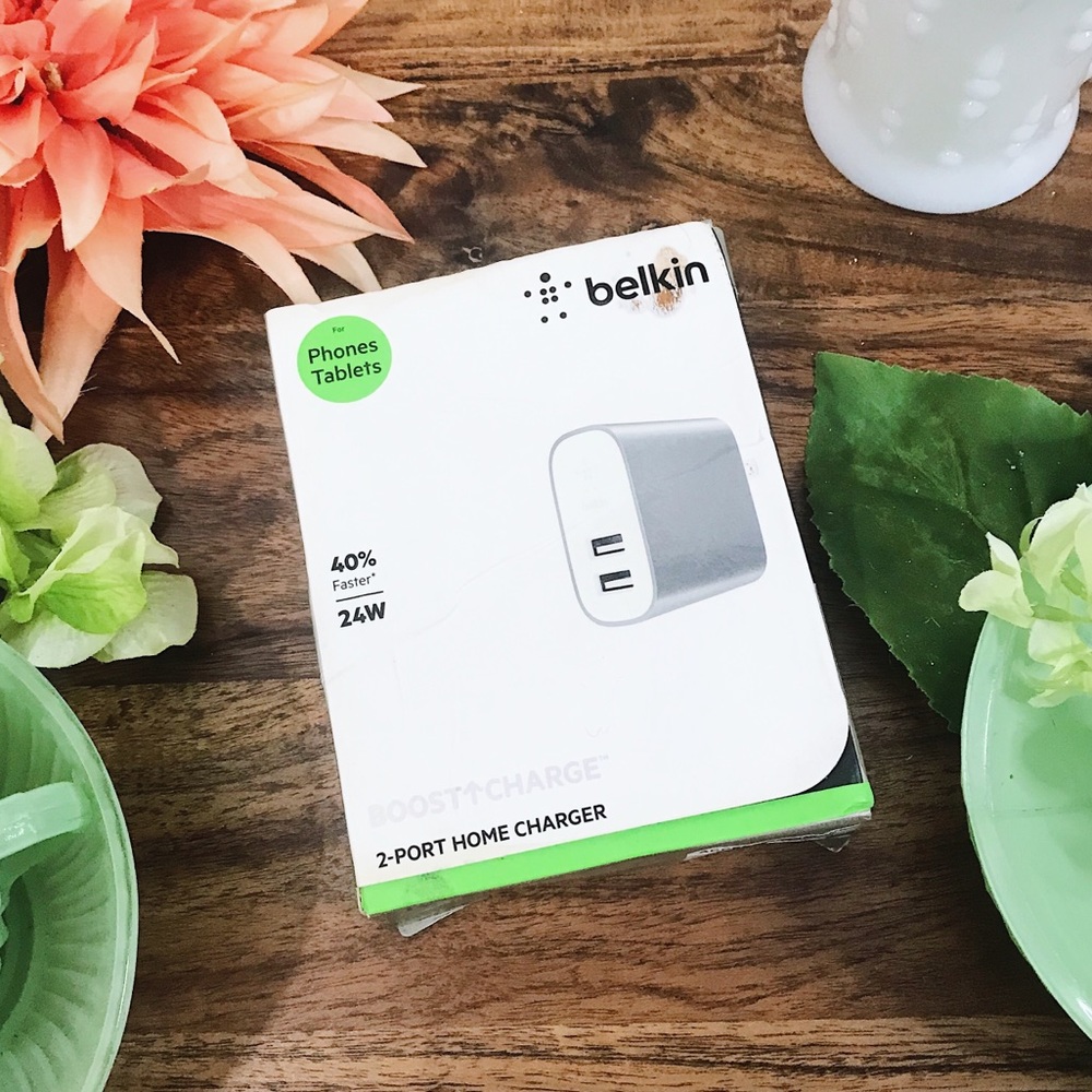 Belkin 24W 2 Port USB Home Charger Block